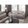 Picture of Correze Leather Dual Power Reclining Console Loveseat