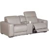 Picture of Correze Leather Dual Power Reclining Console Loveseat