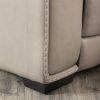 Picture of Correze Leather Dual Power Reclining Console Loveseat