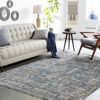 Picture of Rorkes Brick Blue Traditional 5x7 Rug