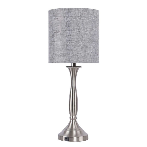 Picture of Nickel with USB Port Table Lamp