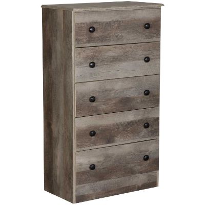 Picture of Grey Oak 5 Drawer Chest