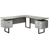 Picture of 70" Grey L-Shape Computer Desk