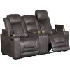 Picture of HyllMont Dual Power Reclining Console Loveseat