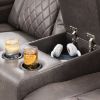 Picture of HyllMont Dual Power Reclining Console Loveseat