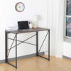 Picture of Black Metal Tall Computer Desk