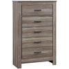 Picture of Zelen Warm Gray Five Drawer Chest