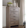 Picture of Zelen Warm Gray Five Drawer Chest