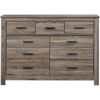 Picture of Zelen Warm Gray Seven Drawer Dresser