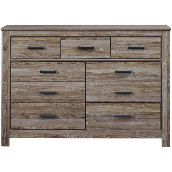 Picture of Zelen Warm Gray Seven Drawer Dresser