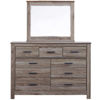 Picture of Zelen Warm Gray Seven Drawer Dresser