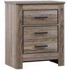 Picture of Zelen Warm Gray Two Drawer Nightstand