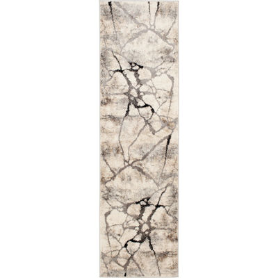 Picture of Grey Beige Crackle Rug