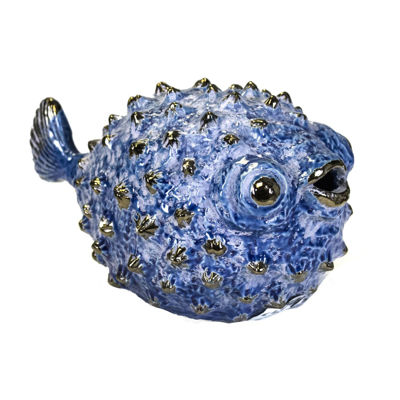 Picture of Blue Ceramic Puffer Fish