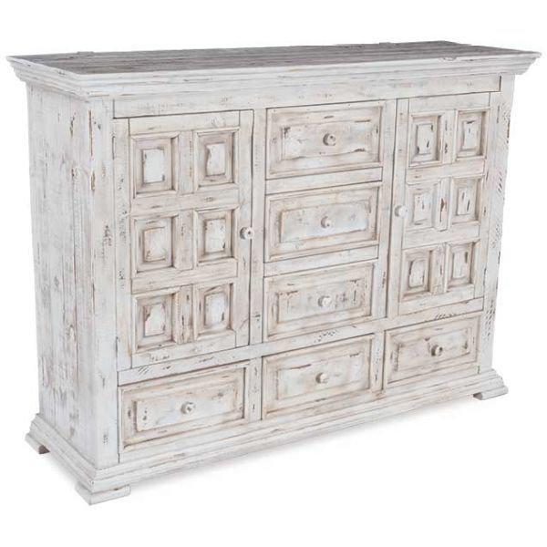 Picture of Isabella White 6-Drawer Door Dresser