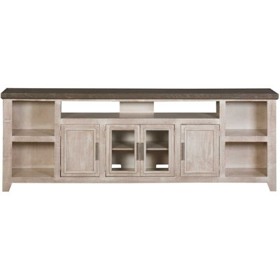 Picture of White 92" Rustic TV Stand