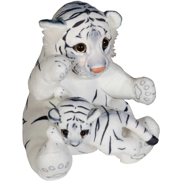 Picture of 12" Soft White Tiger with Baby
