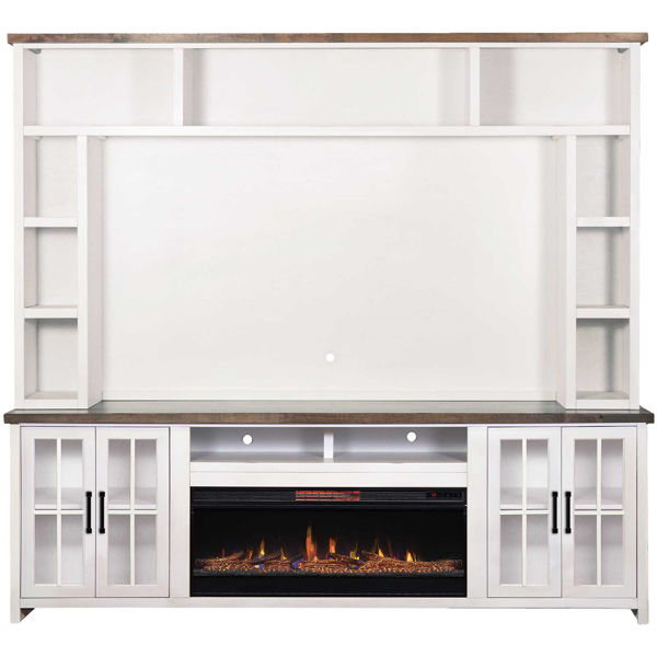 Picture of Hampton 98" Super Fireplace and Hutch