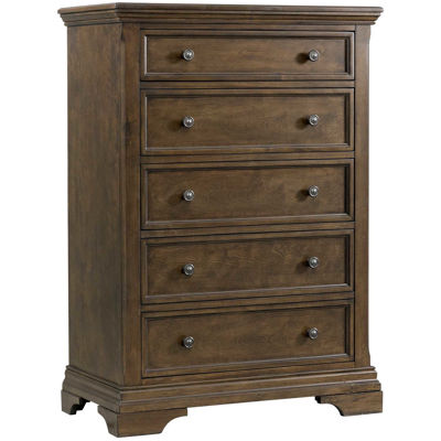 Picture of Olivia Dark Wood 5 Drawer Chest