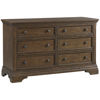 Picture of Olivia Dark Wood 6 Drawer Dresser