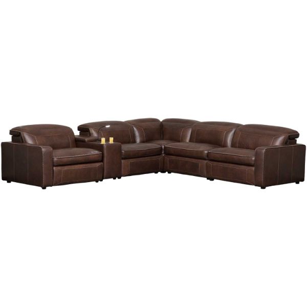 Picture of Drew 6 Piece Dual Power Recline Leather Sectional