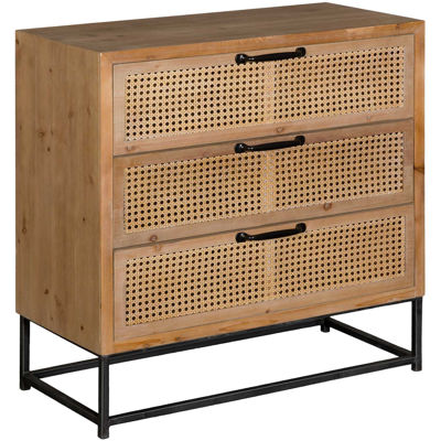 Picture of Three Drawer Light Wood Cabinet