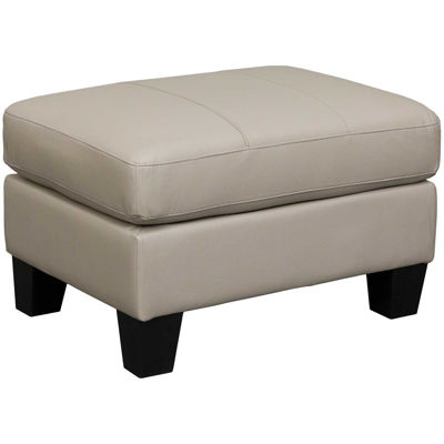 Picture of Aria Taupe Leather Ottoman