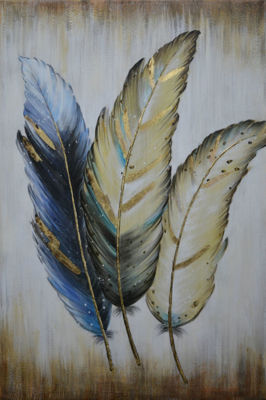 Picture of Feather Blue Gold Taupe