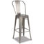 Picture of Silver 30" Metal Barstool With Back