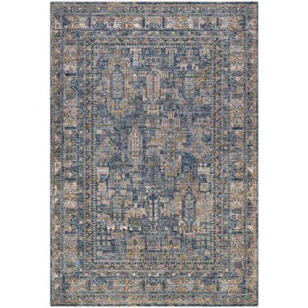 Picture of Rorkes Brick Blue Traditional 8x10 Rug