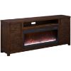 Picture of Hargis 75" Brown Fireplace