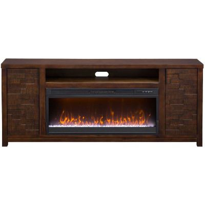 Picture of Hargis 75" Brown Fireplace