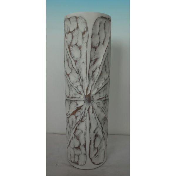 Picture of Tall White Designed Vase