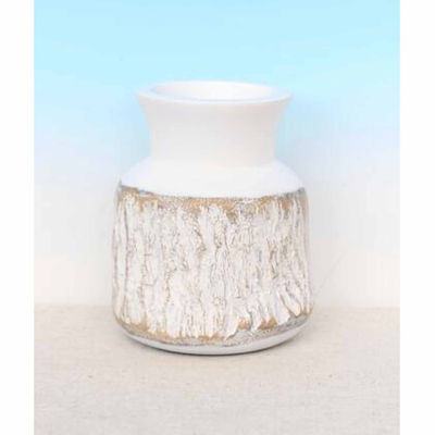 Picture of White Bark Like Vase