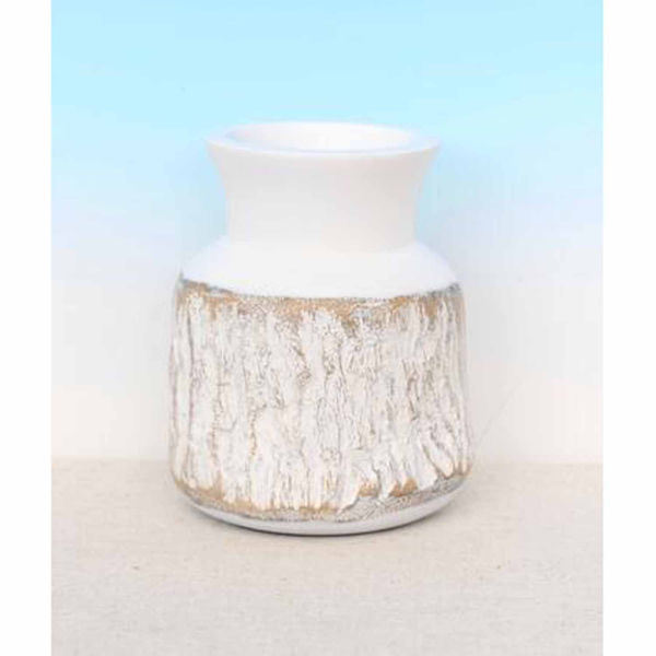 Picture of White Bark Like Vase