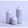 Picture of White Circular Etch Vase