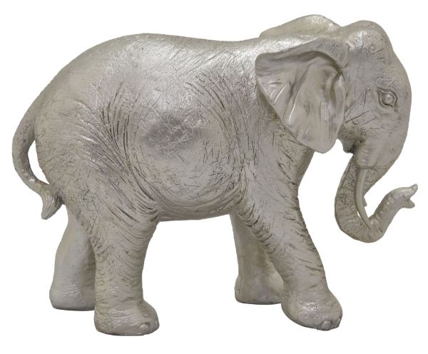 Picture of Matte Silver Elephant Decor