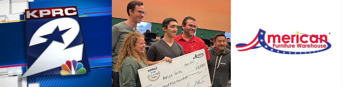 KPRC 2 Senior Scholarships | AFW Surprises Adrian Saenz with $2,500 Scholarship