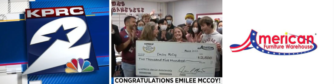 KPRC2 Senior Scholarships | AFW Surprises Emily McCoy with $2,500 Scholarship