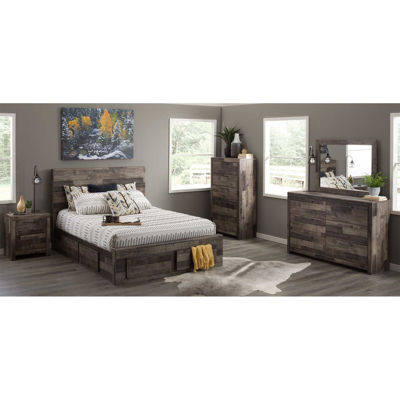 Picture of Derekson Multi Grey King Panel Headboard