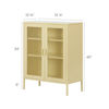Picture of Crea - Metal Mesh 2-Door Accent Cabinet, Yellow *D