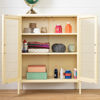 Picture of Crea - Metal Mesh 2-Door Accent Cabinet, Yellow *D
