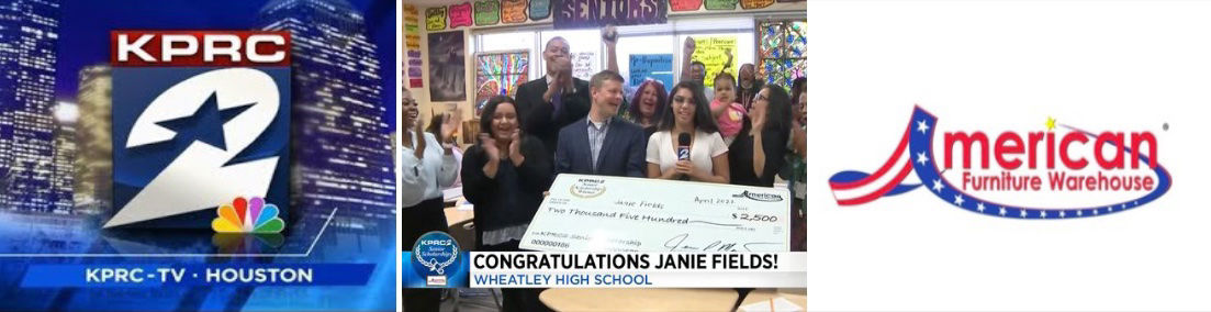 KPRC 2 Senior Scholarships | AFW Surprises Janie Fields with $2,500 Scholarship