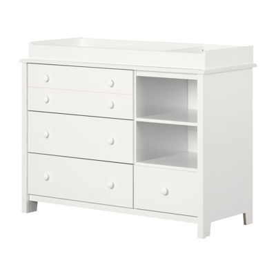 Picture of Little Smileys Wide Changing Table with Station Pure White