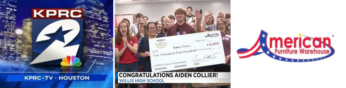 KPRC 2 Senior Scholarships | AFW Surprises Aiden  with $2,500 Scholarship