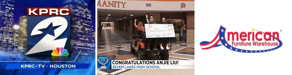 KPRC 2 Senior Scholarships | AFW Surprises Anjie Liu with $2,500 Scholarship