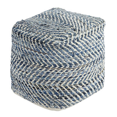 Picture of Chevron Pouf, Blue *D