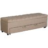 Picture of Ella BeigeTufted Storage Bench