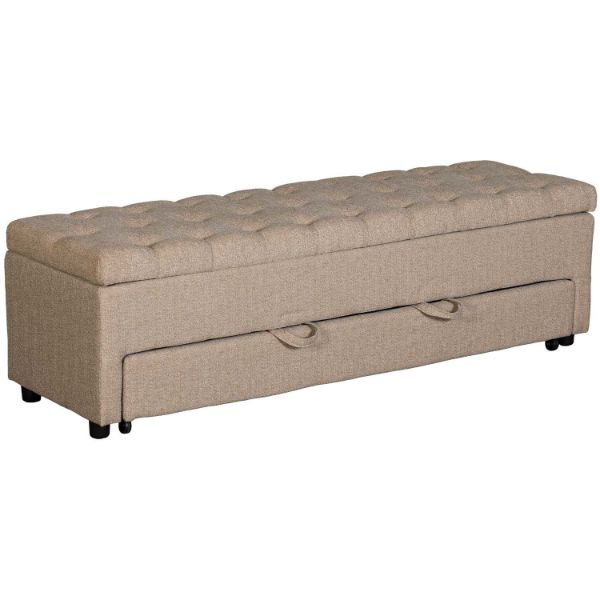 Picture of Ella BeigeTufted Storage Bench