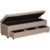 Picture of Ella BeigeTufted Storage Bench